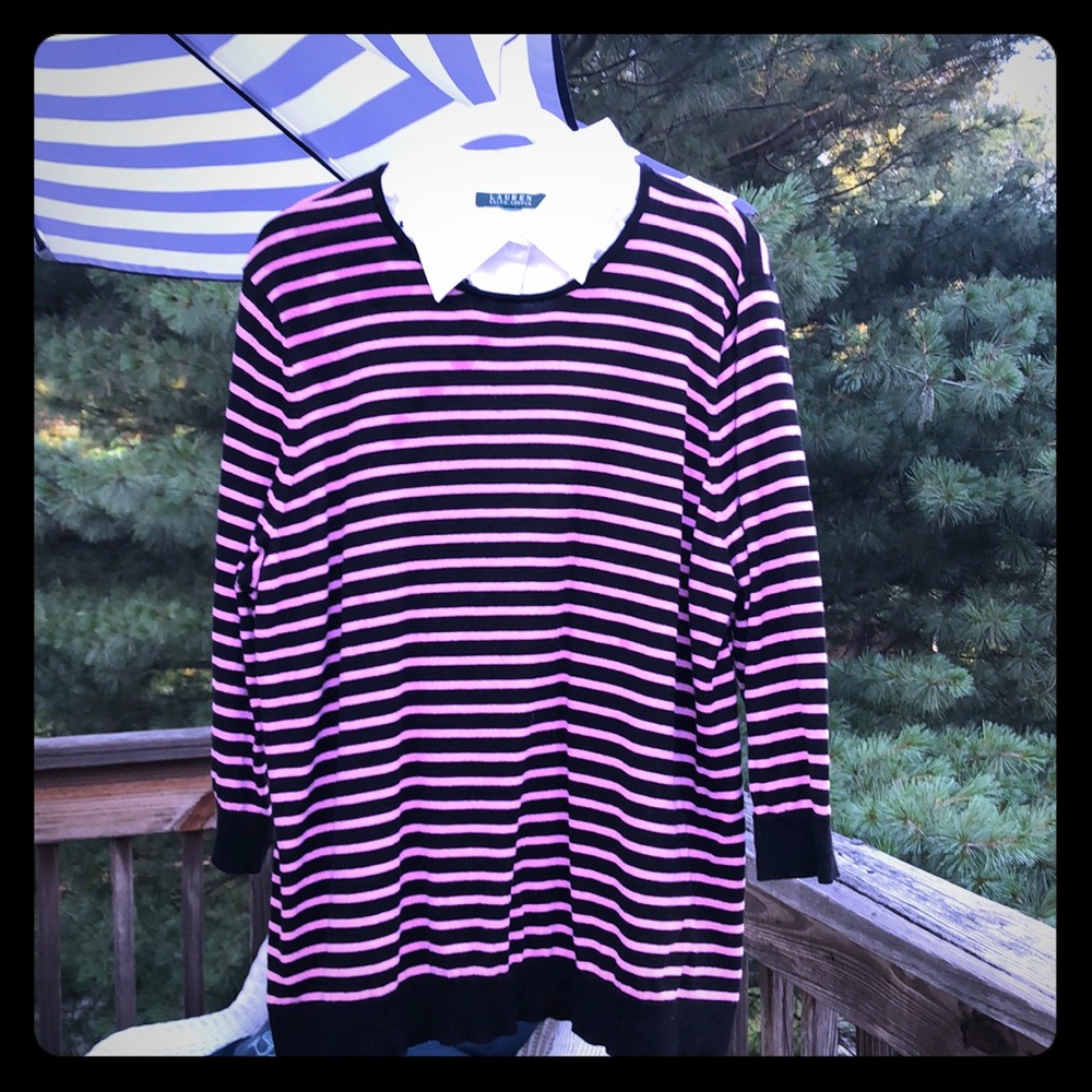 Ralph Lauren sweater with dress shirt collar